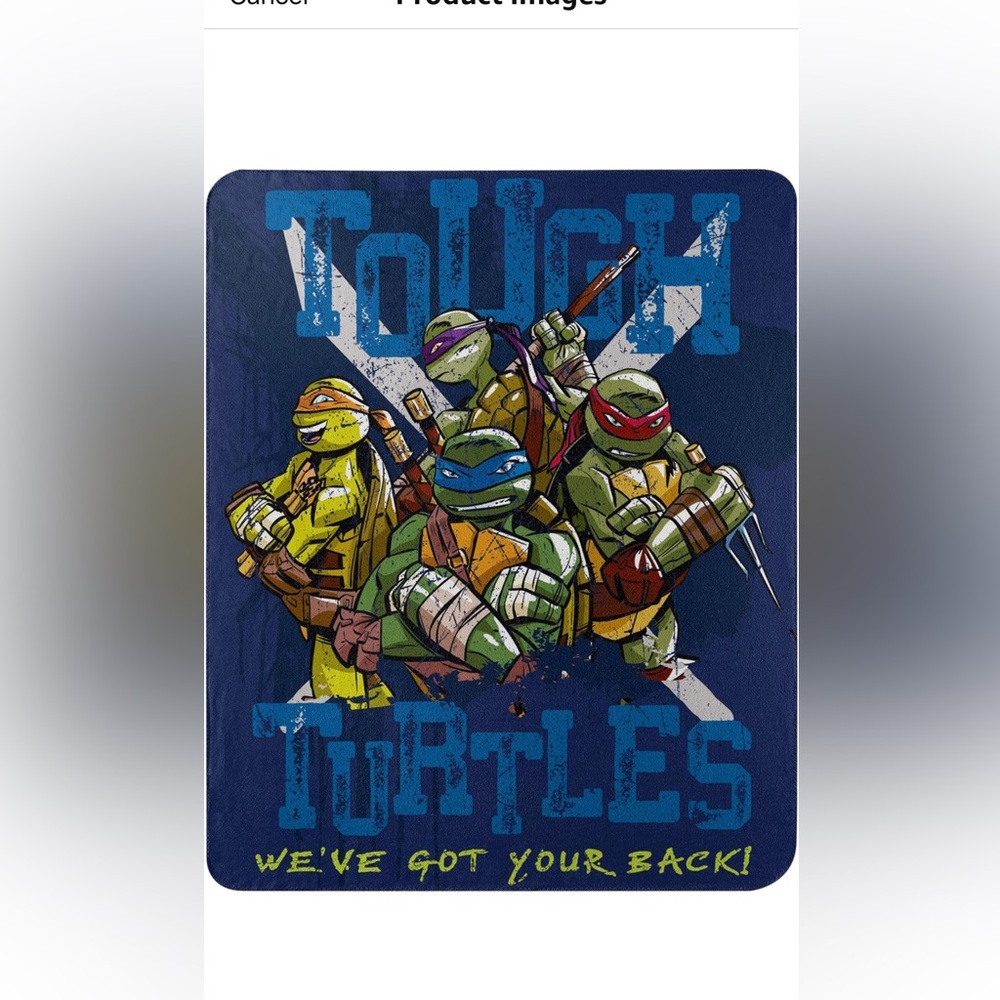 NINJA TURTLE FLEECE THROW